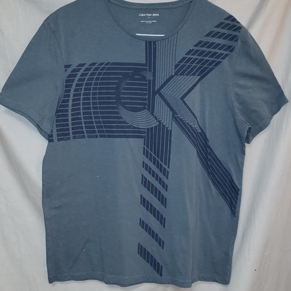 Calvin Klein Mens tshirt, DK Grey, short sleeve